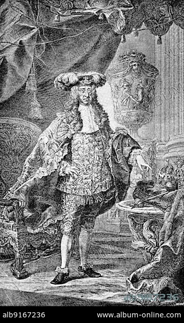 Charles VI Franz Joseph Wenzel Balthasar Johann Anton Ignaz (born 1 October 1685) (died 20 October 1740) was Roman-German Emperor and Archduke of Austria from 1711 to 1740 as well as sovereign of the remaining Habsburg hereditary lands, Historical, digitally restored reproduction of a 19th century original, exact original date not known.