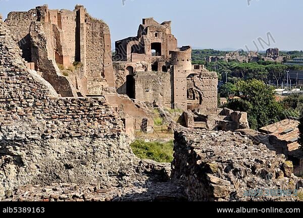Domus Augustana, Domus Severiana, Palatine, Baths of Caracalla, Rome, Lazio, Italy, Europe.
