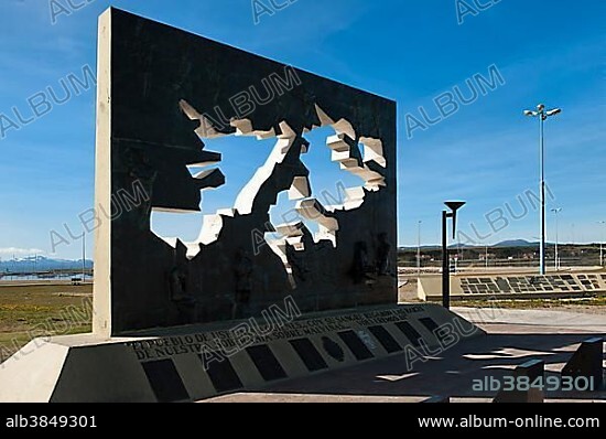 Memorial to the Falkland War, Malvinas War, Ushuaia, Fireland, Patagonia, Argentina, South America.