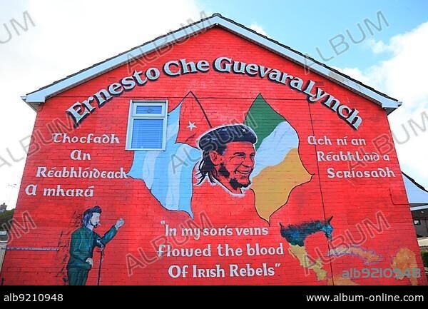 Bogside Murals, murals, murals in solidarity with the Cuban Revolution, Che Guevara, Derry, Londonderry, Doire Cholm Chille, Northern Ireland.