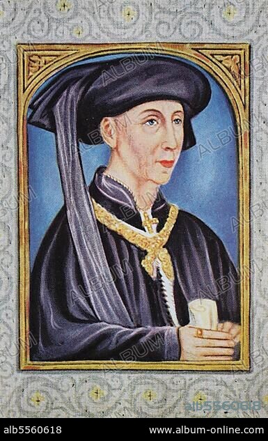 Philipp der Gute, Philippe le Bon, 31. Juli 1396, 15. Juni 1467, war von 1419 bis zu seinem Tod Herzog von Burgund als Philipp III, Historisch, digitale Reproduktion einer Originalvorlage aus dem 19. Jahrhundert.