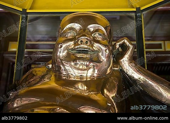 Buddha statue, Chua Thien Mu Pagoda, Hue, Vietnam, Southeast Asia, Asia.