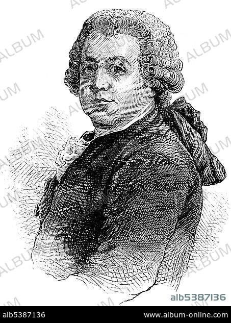 Historical drawing, US-American history, 18th century, portrait of John Adams, 1735 - 1826, second President of the United States of America.