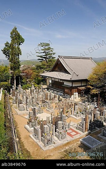 Buddhist cemetery at Enkoji Temple, Ichijoji, Kyoto, Japan, East Asia, Asia.