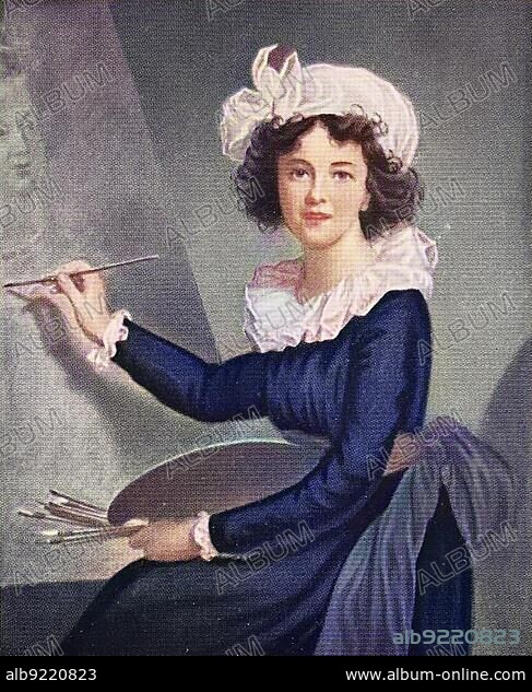 Elisabeth Louise Vigee Le Brun, 1755-1842, also known as Madame Lebrun or Madame Le Brun, was a well-known French portrait paintress of the late 18th century, Historic, digitally restored reproduction of an original 19th-century original.