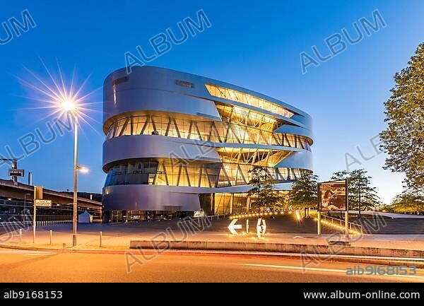 Mercedes-Benz Museum in Bad Cannstatt, Stuttgart, Baden-Württemberg, Germany, Europe.