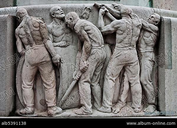 Stone plate, Dr-Karl-Lueger-Platz, Vienna, Austria, Europe.