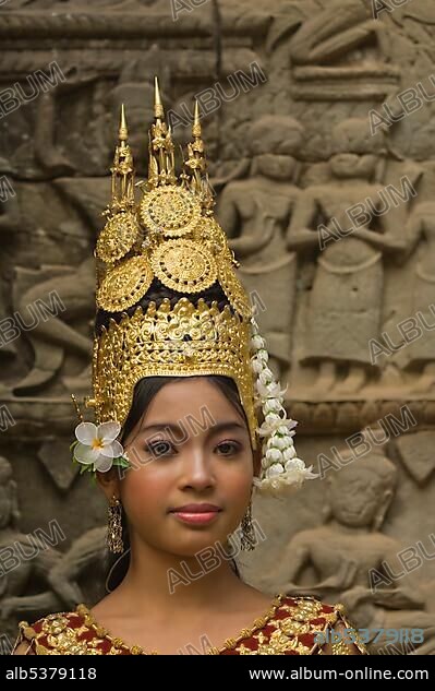 Apsara dancer, Ta Som Temple, Angkor, Siem Reap, Cambodia, south-east Asia, Asia.