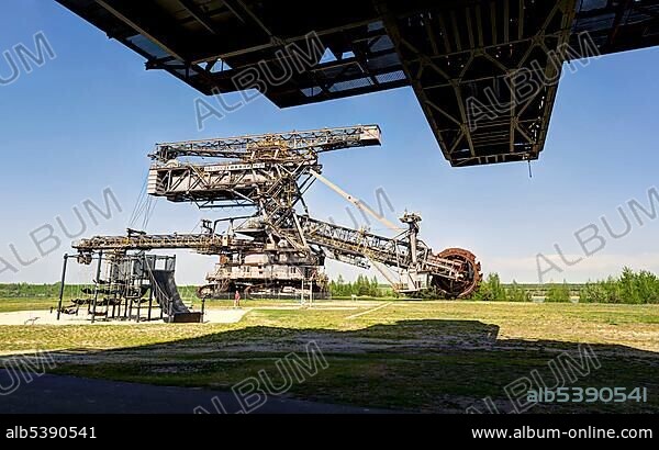 Bucket-wheel excavator at Ferropolis open-air museum at Graefenhainichen, Saxony-Anhalt, Germany, Europe.
