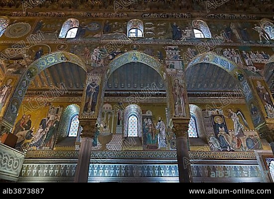 Palatine Chapel, Cappella Palatina, Palazzo Reale, Palermo, Sicily, Italy, Europe.