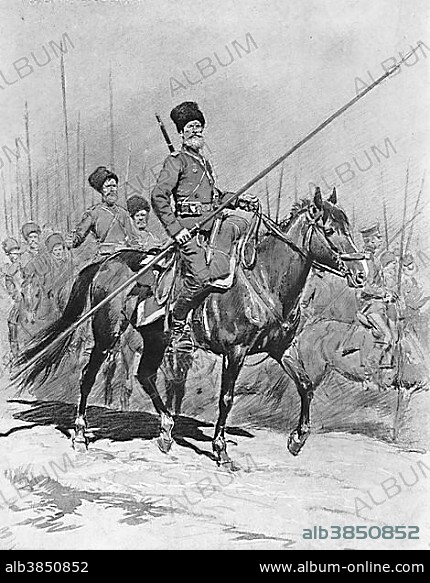 Cossacks cavalry, First World War, Russia, Europe.
