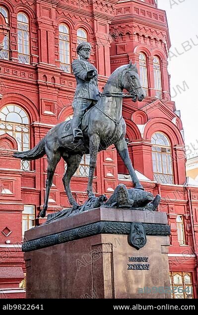 Russia - March 10; 2009 - Georgy Konstantinovich Zhukov was a Soviet career officer in the Red Army during World War II. He is the most decorated general officer in the history of the Soviet Union and Russia.