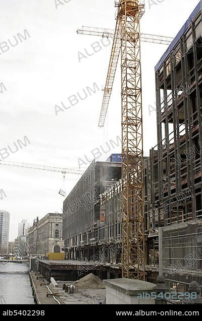 Demolition work at the Palace of the Republic (Palast der Republik) in Berlin, Germany, Europe.
