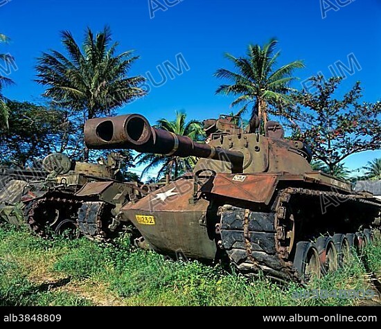 M48 tank from the U.S. Army, Hue, Provinz Thua Thien-Hue, Vietnam, Asia.