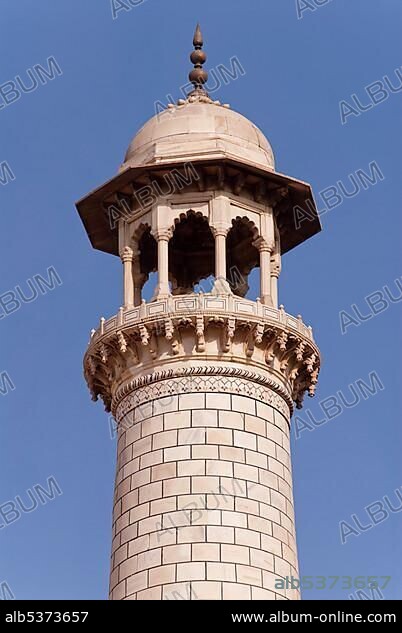 Detail, column, Taj Mahal, Agra, Uttar Pradesh, India, Asia.