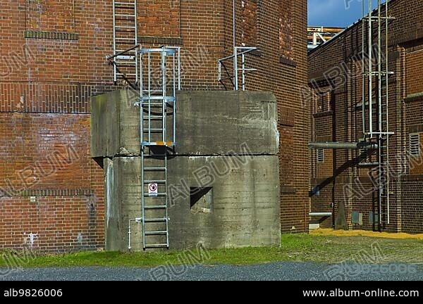 Former air raid shelter on the grounds of BWK; Bremen; Germany; Europe.