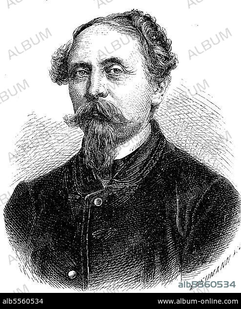 Wilhelm Engelhard, auch Friedrich Wilhelm Engelhard oder Engelhardt, 9. September 1813, 23. Juni 1902, war ein deutscher Porträtmaler und Bildhauer, Historisch, digital restaurierte Reproduktion einer Originalvorlage aus dem 19. Jahrhundert.