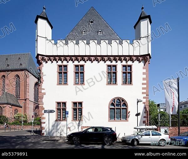 Leinwandhaus building, former city weighing house, now a municipal gallery, photography forum, Museum of Comic Art, Caricatura, Frankfurt am Main, Hesse, Germany, Europe, PublicGround, Europe.