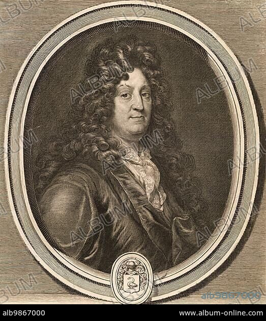 Jean Baptiste Racine (22 December 1639 - 21 April 1699) was one of the most important authors of the French classical period, Historical, digitally restored reproduction from an original from the past.