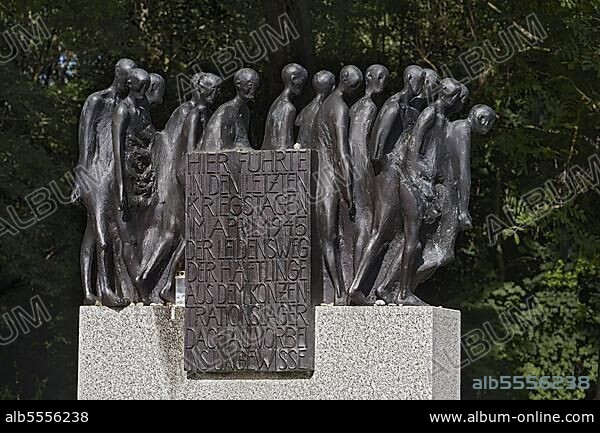 Memorial to the victims of the Dachau Death March, by the artist Hubertus von Pilgrim at Blutenburg Palace, Obermenzing, Munich, Upper Bavaria, Bavaria, Germany, Europe.