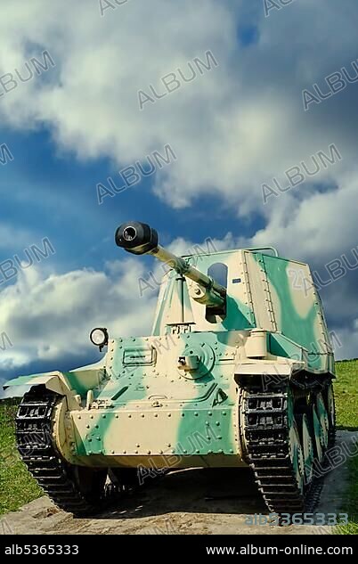The German 75 mm 38M Marder self-propelled anti-tank gun.
