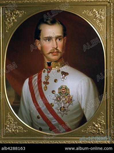 Anonymous. Portrait of the young Franz Joseph I (1830-1916), Emperor of Austria. 19th century. Trieste, Castello di Miramare.