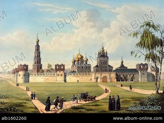 Novodievichev Cloister, (From Moscow and the Suburbs) by Ivan Petrovich Orlov, b.1815.