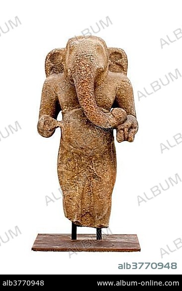 Ganesha, elephant god in Hinduism and Buddhism, Museum Island Hombroich musem, Neuss, Lower Rhine, North Rhine-Westphalia, Germany, Europe.