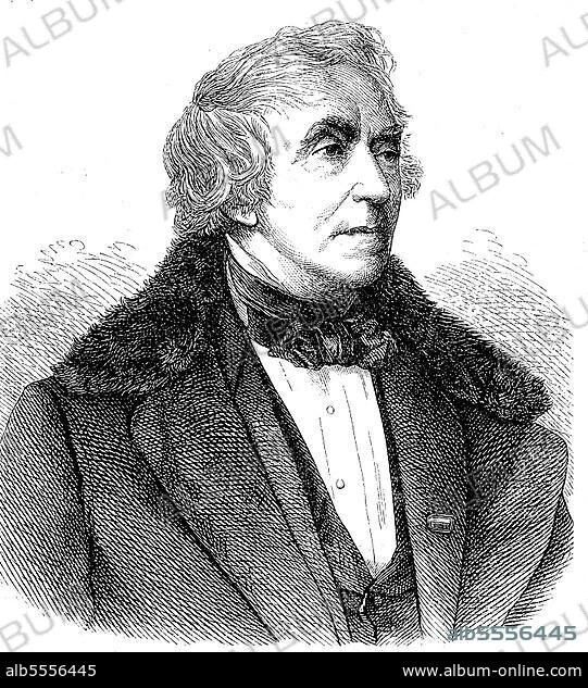 Friedrich Wilhelm von Thiersch, 17. Juni 1784, 25. Februar 1860, deutscher Philologe, digital restaurierte Reproduktion einer Originalvorlage aus dem 19. Jahrhundert.