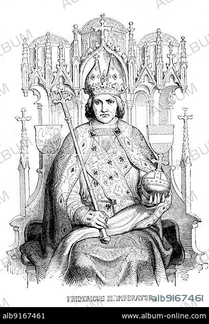 Frederick III (born 21 September 1415) (died 19 August 1493) of the House of Habsburg was Duke of Styria, Carinthia and Carniola as Frederick V from 1424, Duke of Austria from 1439, Roman-German King as Frederick III from 1440 and Holy Roman Emperor from 1452, Historical, digitally restored reproduction of an original from the 19th century, exact original date unknown.