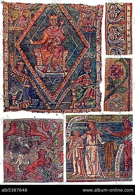Medieval carpets, Middle Ages, Gothic ornament in Germany, Borrnann, tapestry and blankets of the German medieval era.