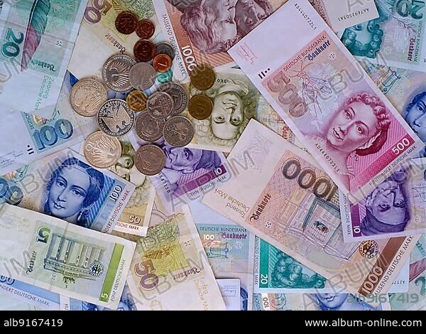 German Mark, Notes and Coins.