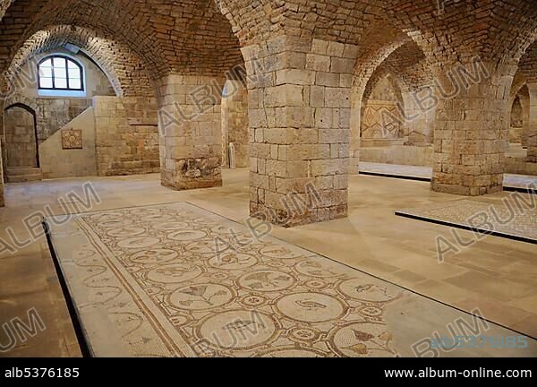 Vaulted ceiling with mosaic display at Beit ed-Dine, Beiteddine Palace of Emir Bashir, Chouf, Lebanon, Middle East, West Asia, Asia.