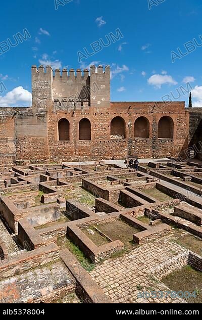 Barrio Castrense, Alcazaba of the Alhambra, Granada, Andalusia, Spain, Europe.