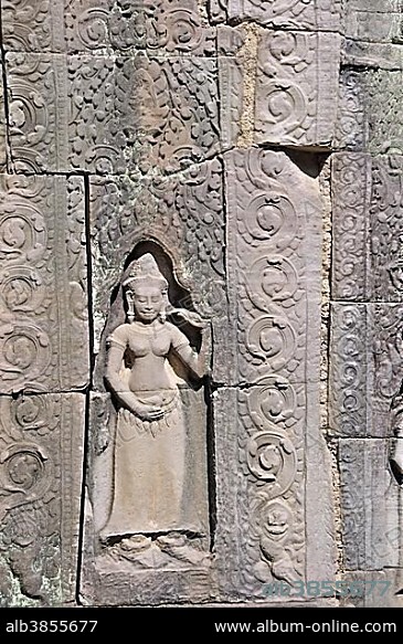 Devata, Ta Som temples, Prasat Ta Som, Angkor, Cambodia, Asia.