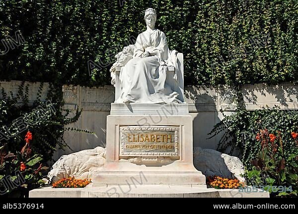 Monument to Elisabeth of Austria, Empress, "Sissi", 1837-1898, Volksgarten park, Vienna, Austria, Europe.
