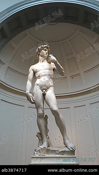Statue of David by Michelangelo, Galleria dell'Accademia, Florence, Tuscany, Italy, Europe.