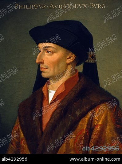 Anonymous. Portrait of Philip II of Burgundy (1342-1404) known as Philip the Bold, Duke of Burgundy, Count of Flanders, son of John II of France, known as John the Good.. Trieste, Castello di Miramare.