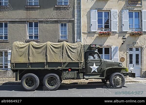 WW2 U. S. Army GMC CCKW 2½-ton 6x6 cargo truck with winch, also known as Jimmy or the G-508 used during the Normandy invasion.