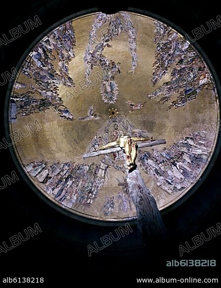 SANTIAGO PADROS (1918-1971). CUPULA DE MOSAICO REALIZADA ENTRE 1951 Y 1955 EN LA BASILICA DEL VALLE DE LOS CAIDOS.