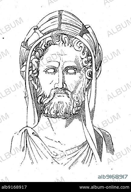 Antoninus Pius, Titus Fulvus Aelius Hadrianus Antoninus Augustus Pius, 86 AD 161 AD Antoninus, was Roman Emperor, The History of Ancient Rome, Roman Empire, Italy, digitally restored reproduction from a 19th century original, Europe.