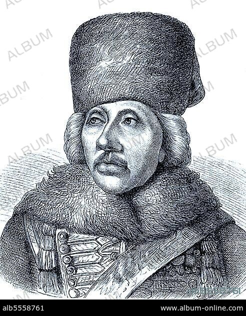 Hans Joachim von Zieten, genannt Zieten aus dem Busch, 14. Mai 1699 bis 27. Januar 1786, preußischer General der Kavallerie unter Friedrich dem Großen, Historisch, digital restaurierte Reproduktion einer Originalvorlage aus dem 19. Jahrhundert, genaues Originaldatum nicht bekannt.
