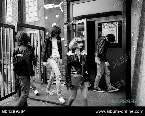 Members of the American rock group The Ramones after the shooting of the German TV show Musikladen. On the left, Joey Ramone, and on the right, Johnny Ramone.. Bremen, 10 September 1978.
