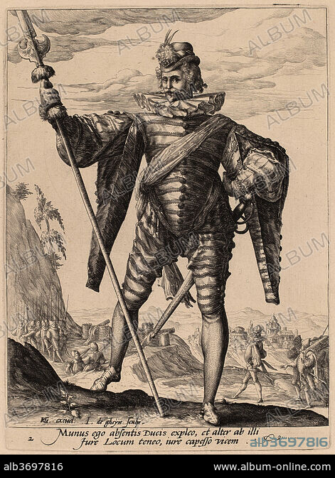 JACQUES DE GHEYN II AFTER HENDRIK GOLTZIUS. LieutenantColonel. Dated
