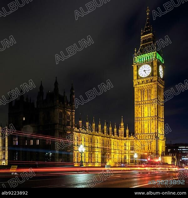 View of Big Ben at Nighttime.