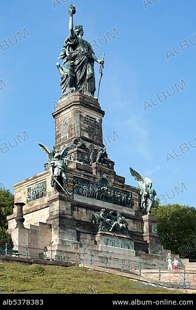 Niederwald Monument near Ruedesheim am Rhein, Rhineland-Palatinate, Germany, Europe.