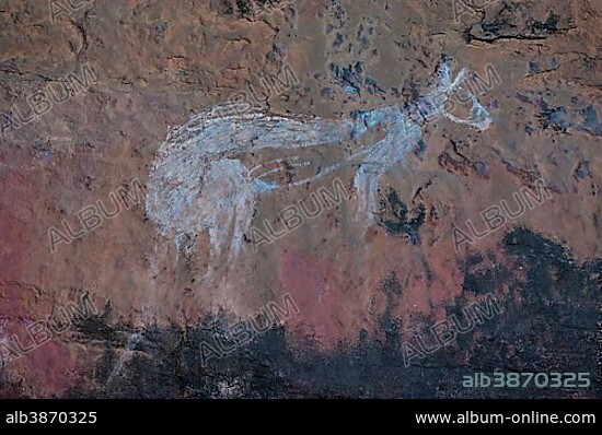 Aboriginal wall painting, Kakadu National Park, Northern Territory, Australia, Oceania.