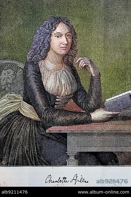 Charlotte Luise Antoinette von Schiller, née von Lengefeld, 22 November 1766, 9 July 1826, was the woman of the poet Friedrich von Schiller, digital reproduction of an original from the 19th century, original date not known.