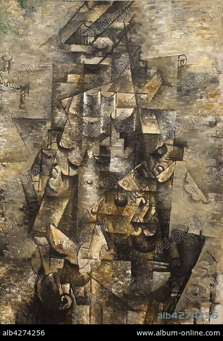 Georges Braque / 'Hombre con una guitarra', 1911-1912, Óleo sobre