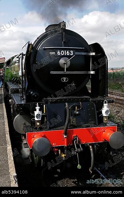 Steam train 60163 Tornado, A1 Peppercorn Class LNER 60163 Tornado, at Didcot Railway Centre, Didcot, Oxfordshire, England, United Kingdom, Europe.